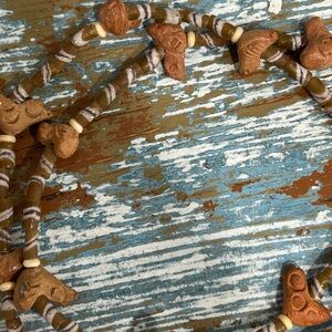 Unique Wooden Bird and Beaded Necklace